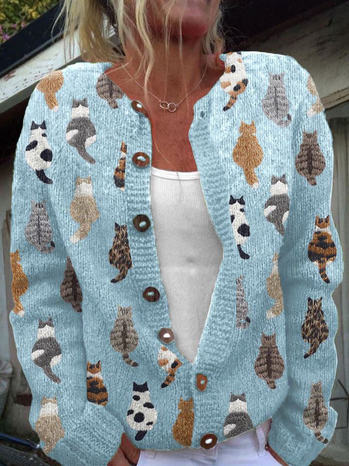Celine | The Cat Print Cardigan