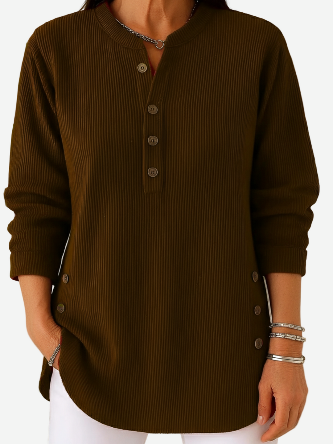 Belle | Long Sleeve Solid Knit Sweater