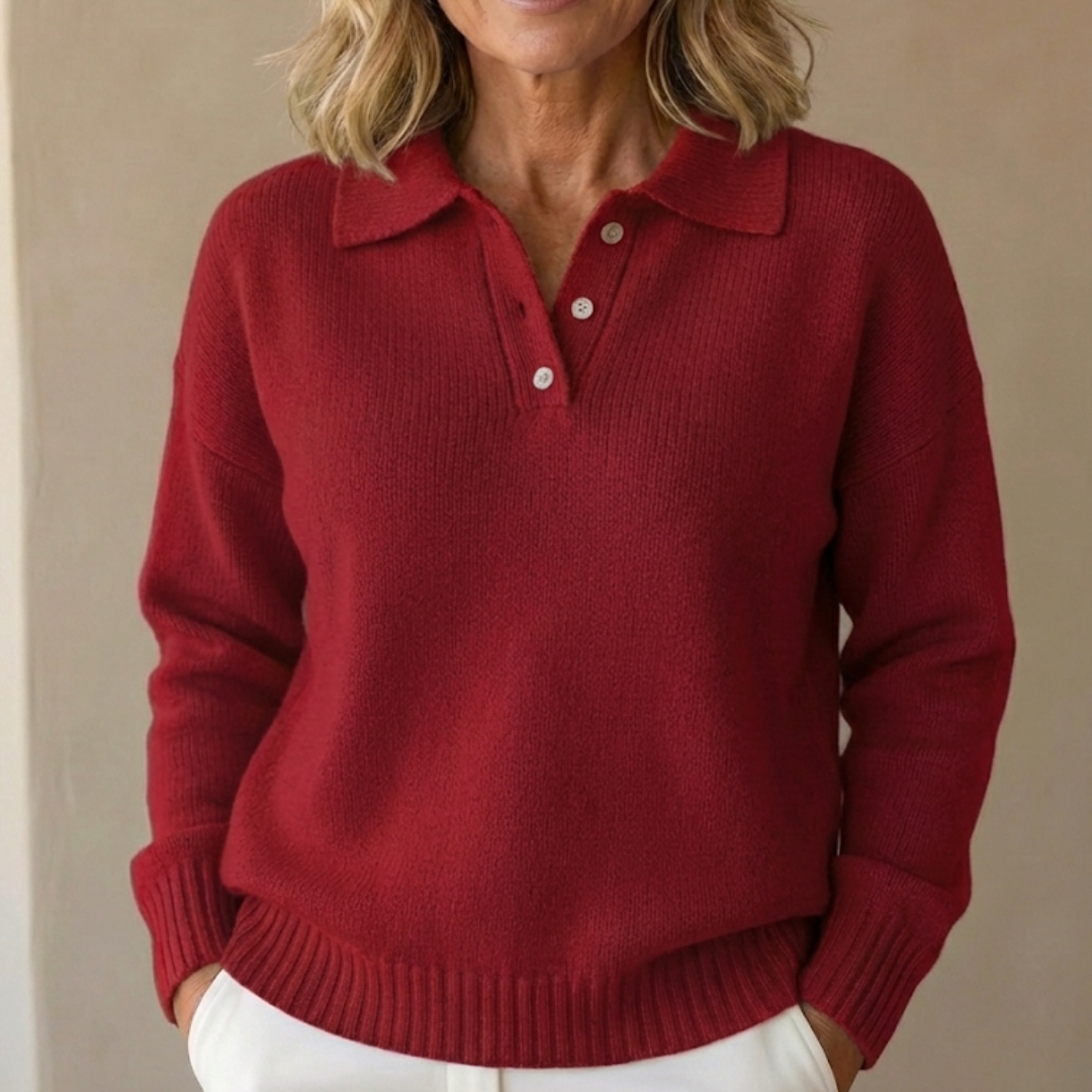 Emma | Soft Knit Sweater with Collar