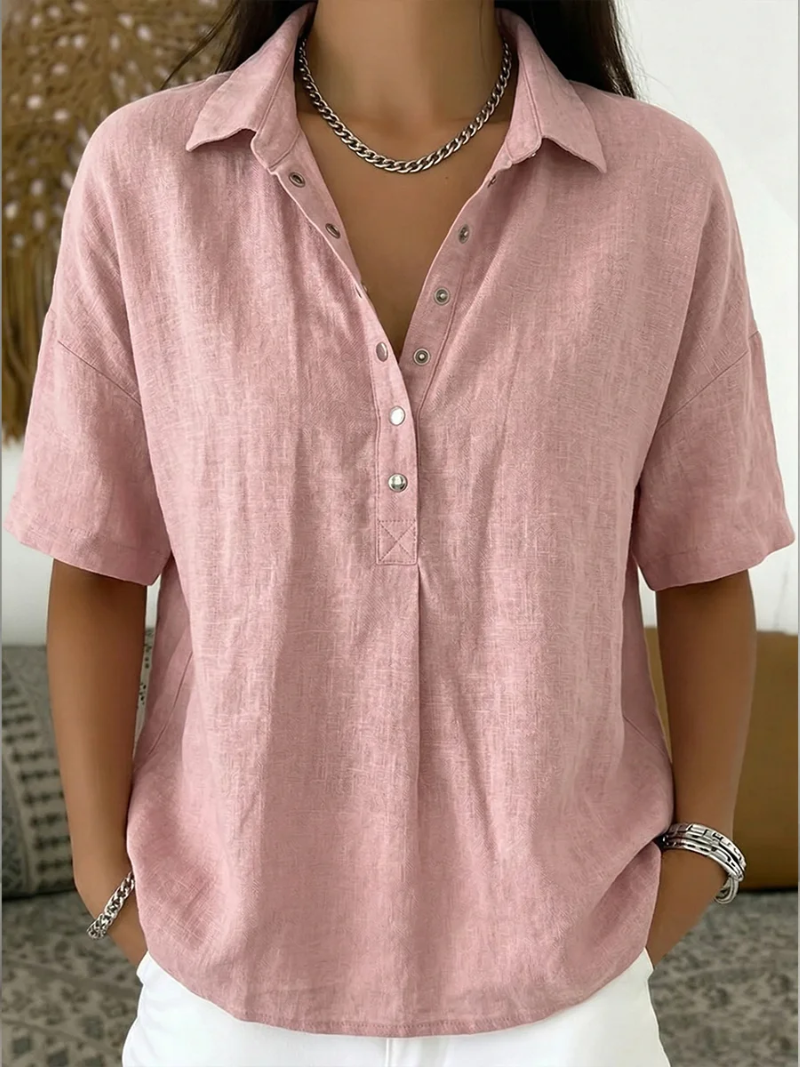 Madeline | Blouse with collar and button detail