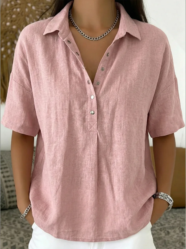 Madeline | Blouse with collar and button detail
