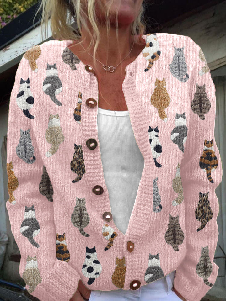 Celine | The Cat Print Cardigan