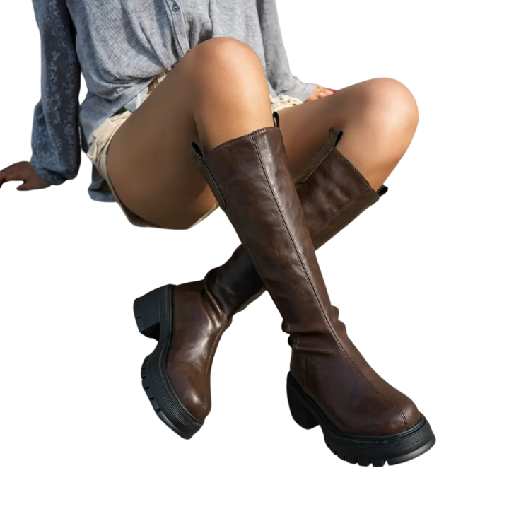 Britta | Cozy Fleece-Lined Tall Shaft Booties