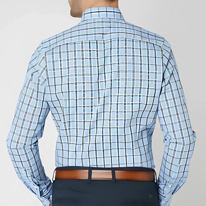 CARLOS | STRIPED CHECK SHIRT
