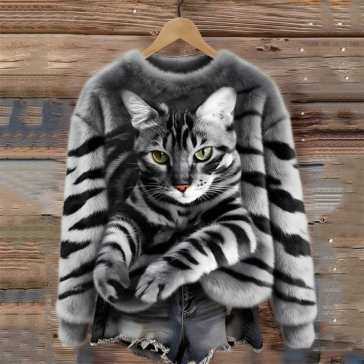 Sanne | Sweater With Cat Print